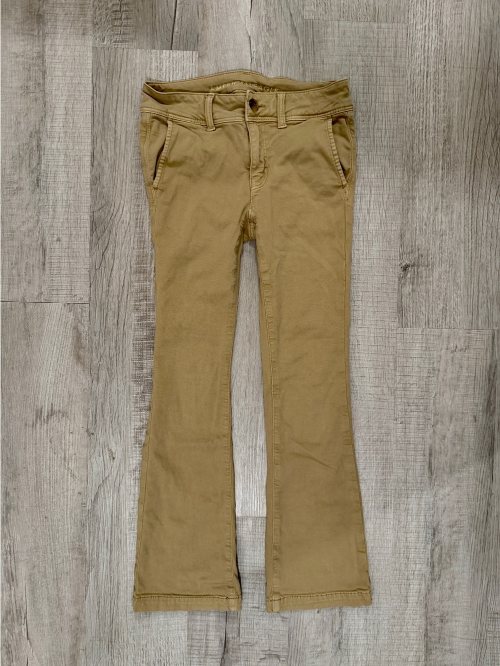 American Eagle Outfitters Women's Boot Cut Pants in Tan